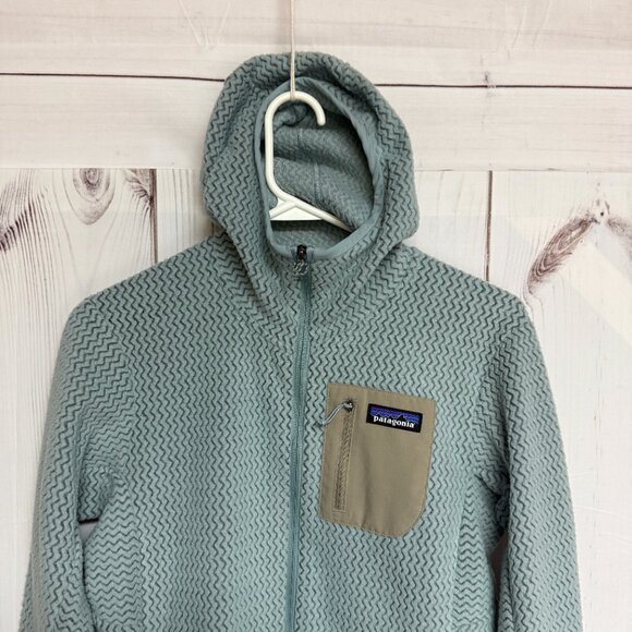 Patagonia R1 Air Full-Zip Hoody Women’s Medium Thermal Blue EUC - Picture 2 of 11